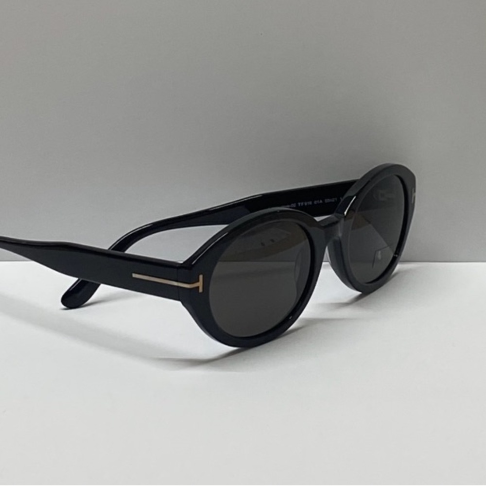Tom Ford Black Sunglasses with Gold Accents